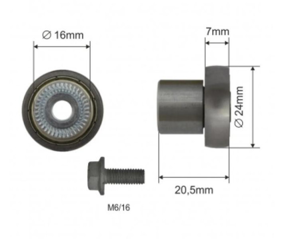 Купить Ролик зсувного даху 24*7*20,5 Цинк Польща (1804324293)