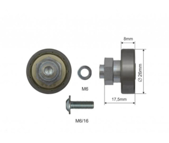 Купити Ролик зсувного даху 26*8*21 Цинк Польща (1805326041)