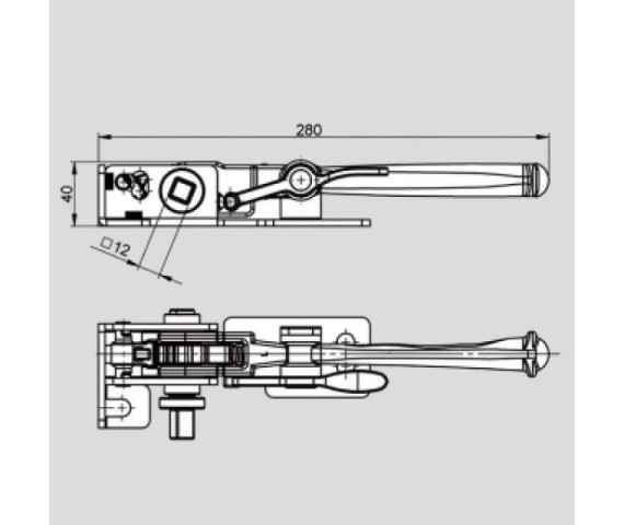 Купить Тріскачка механізму натягу тенту Цинк Квадрат Італія (1801300073)
