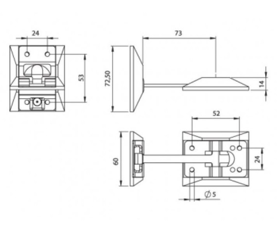 Купити Фіксатор дверей для вантажівки, фургона, фури, причепа Цинк Польща (1501300040)