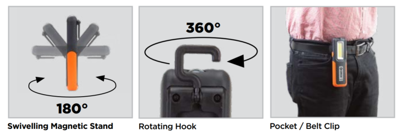 Купити Ліхтар автомобільний на магніті з акумулятором LED-390, 3W COB, 160 люмен