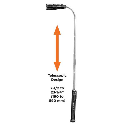 Купити Телескопічний ліхтарик, світлодіодний з магнітом LED-131, 30 люмен