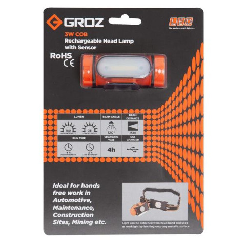 Купить Ліхтарик налобний акумуляторний LED-220, 3W COB, 150 люмен