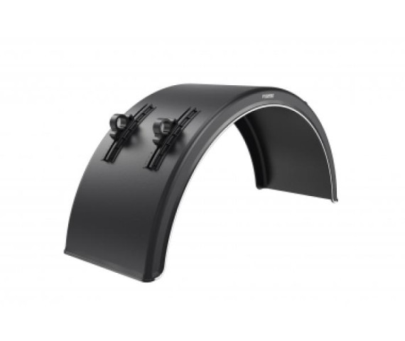 Купить Крило на причіп з білою смугою і регульованим кріпленням Domar DK2675, В = 430 мм, Ø = 42 мм (Італія