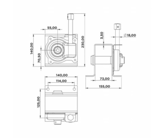 Купити Лебідка для запасного колеса (підняття і опускання) Метал Туреччина (1206000000)