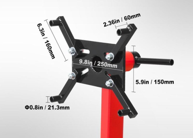 Купити Стенд ремонта двигателей складной поворотный (кантователь) 680кг TORIN T26801