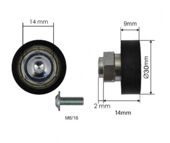 Купить Ролик зсувного даху Ø30X9X16 Schmitz Цинк Україна (1804300004)