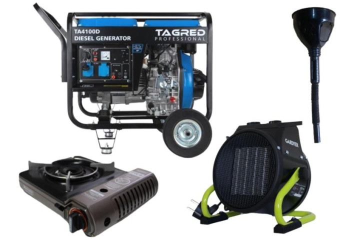 Купити Дизельный генератор TAGRED TA4100D + газова плитка Orcamp CK-505 + 4 газових картриджа 400 мл
