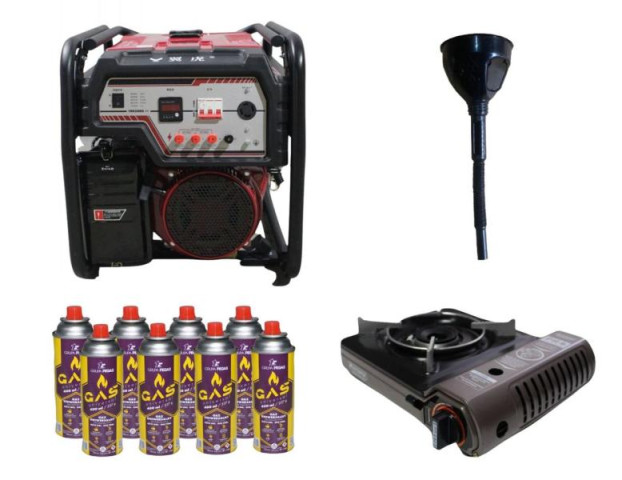 Купити Бензиновый генератор EF Power YH6500S-IV + газовая плитка Orcamp CK-505 + 4 газовых картриджа 400 мл