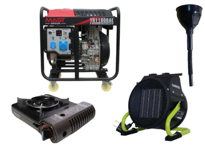 Купити Дизельный генератор MAST GROUP YH11000AE + газовая плитка Orcamp CK-505 + 4 газовых картриджа 400 мл