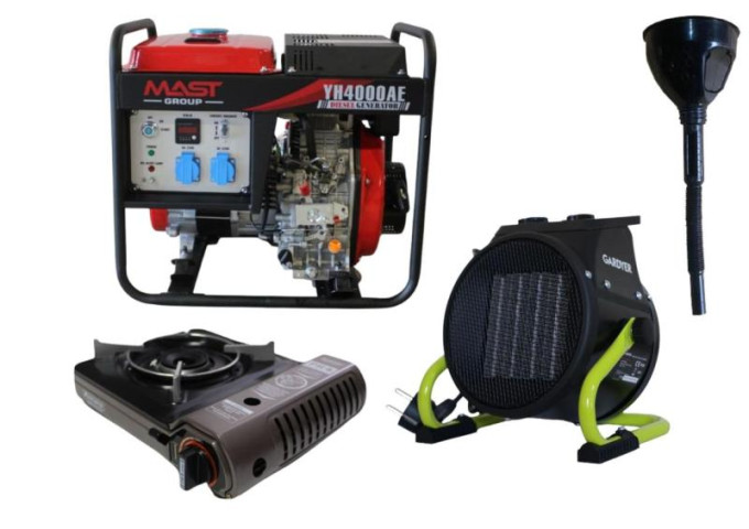 Купить Дизельный генератор MAST GROUP YH4000AE + газовая плитка Orcamp CK-505 + 4 газовых картриджа 400 мл