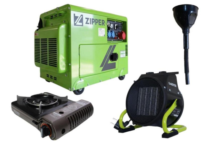 Купити Дизельный генератор Zipper ZI-STE7500DSH + газовая плитка Orcamp CK-505 + 4 газовых картриджа 400 мл