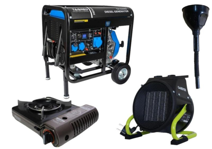 Купити Дизельный генератор TAGRED TA10300D + газовая плитка Orcamp CK-505 + 4 газовых картриджа 400 мл