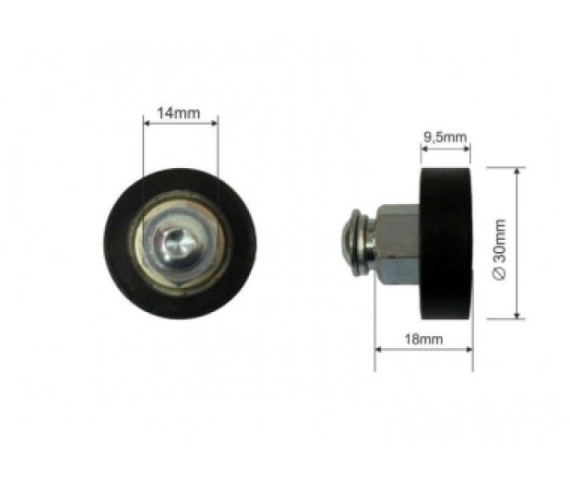 Купить Ролик зсувного даху Ø30x9,5x18 Schmitz Цинк Польща (1804306096)
