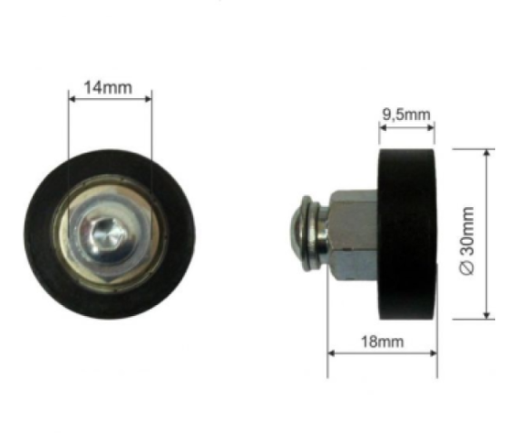 Купить Ролик зсувного даху Ø30x9,5x18 Schmitz Цинк Польща (1804306096)