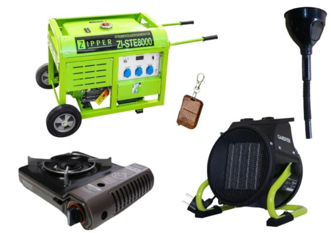 Купити Бензиновый генератор Zipper ZI-STE8000 + газовая плитка Orcamp CK-505 + 4 газовых картриджа 400 мл
