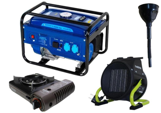 Купити Бензиновый генератор THUNDER T-7000-GA + газовая плитка Orcamp CK-505 + 4 газовых картриджа 400 мл