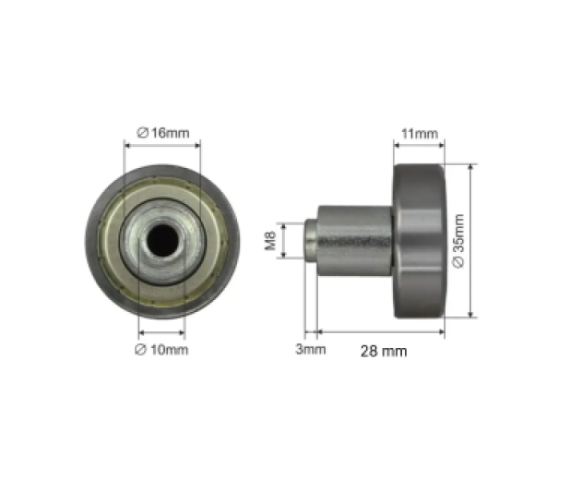 Купить Ролик зсувного даху 35*11*26 мм Alta Цинк Польща (1804324315)