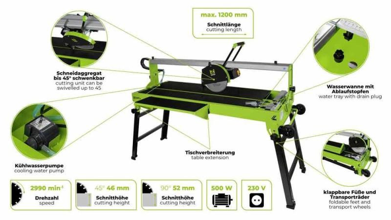 Купить Плиткорезный станок ZIPPER ZI-FS250-1200