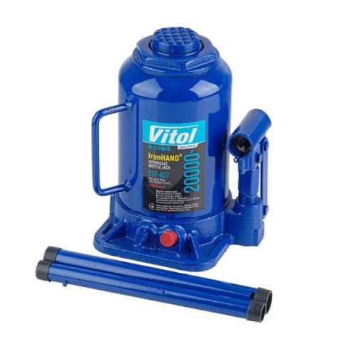 Купить Домкрат гідравлічний  телескоп  20 т картон. Висота піднімання  217-407 мм 9,7кг Iron Hand (IH-31740