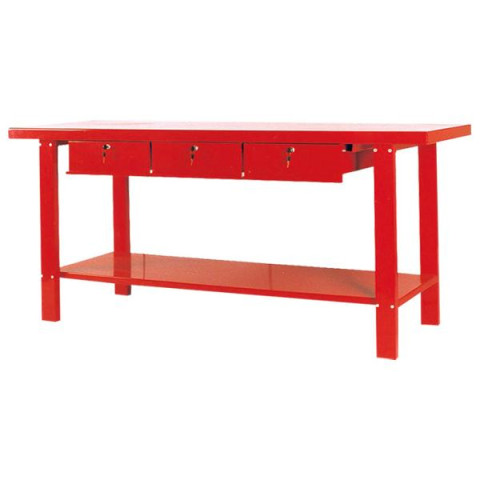 Купити Верстак стальной профессиональный супердлинный с выдвижными ящиками и нижней полкой 2000x640x865 мм 