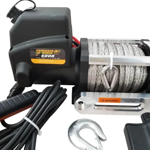 Купить Лебедка для квадроцикла Kangaroowinch K6000E 12 В 2720 кг синтетический трос