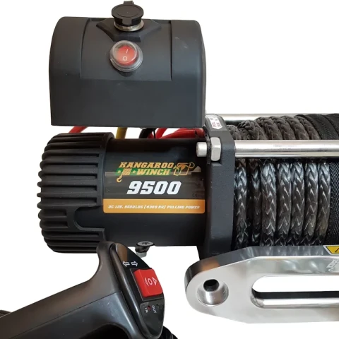 Купить Лебедка электрическая Kangaroowinch K9500 speed 12 В 4309 кг синтетический трос