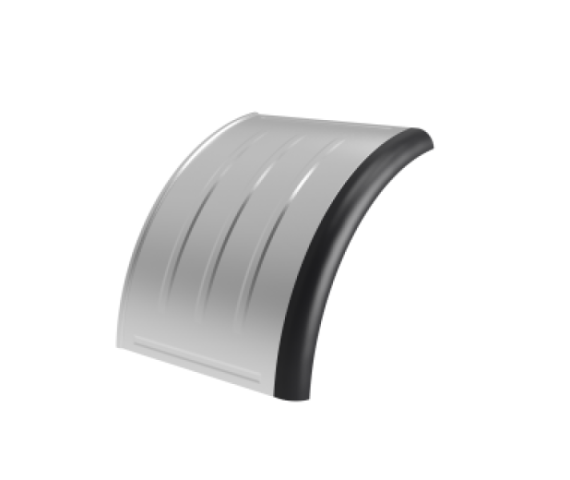 Купити Напівкрило пластикове на причіп з білою смугою Domar  DK7025, B=500мм Domar Цинк Італія (1101107216)