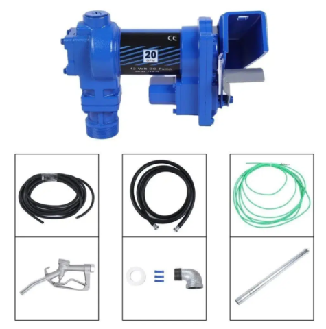 Купити Насос для бензину на бочку 200л, 220В, Бенза DRUM TECH 50 л/хв., шланг 4 м, механічний паливороздава