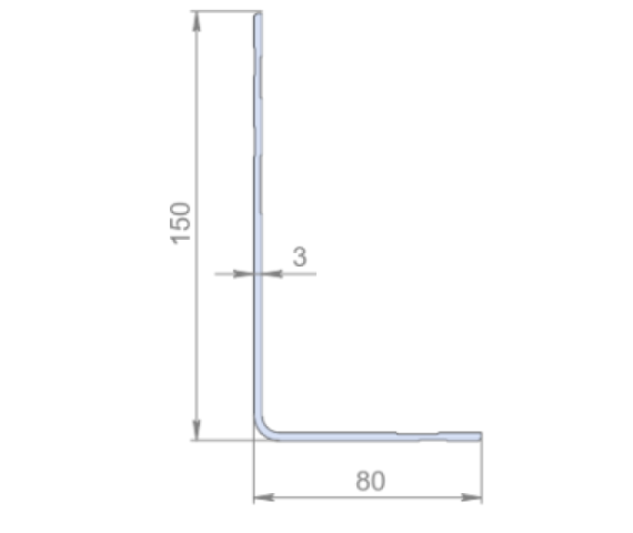 Купити Алюмінієвий профіль для бортів, 150х80 Алюміній Україна (2700678910)