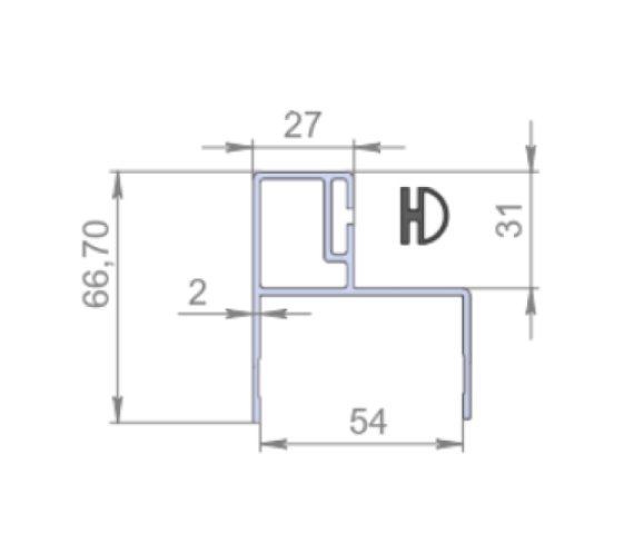 Купить Алюмінієвий профіль дверний Daken Алюміній Італія (2700678914)