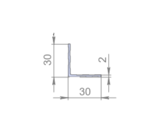 Купить Алюмінієвий профіль, кутик 30х30 Алюміній Україна (2700678917)