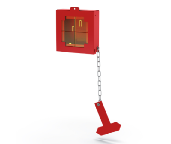 Купити Ключниця пожежна зі склом Daken Clavis Daken Порошкова фарба Італія (8A9002)