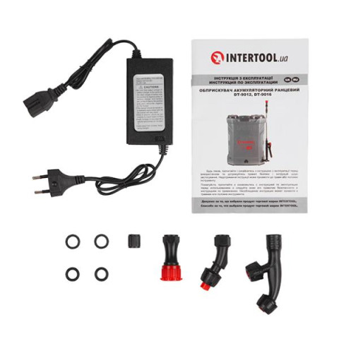 Купить Обприскувач акумуляторний ранцевий 12 л, 3.1 л/хв, батарея 12 В/8 Аг