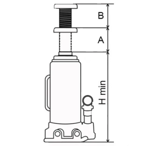 Купити Домкрат гідравлічний пляшковий Haklift 20 т