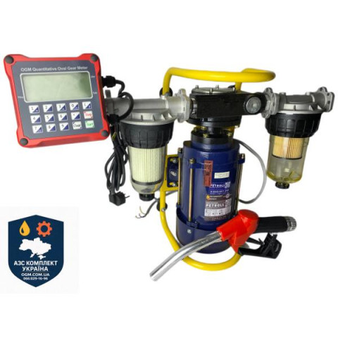 Купити Мини-АЗС для бензина PETROLL DYB-100, 220 В, до 100 л/мин, с электронным счётчиком OGM-25Q, двойной 
