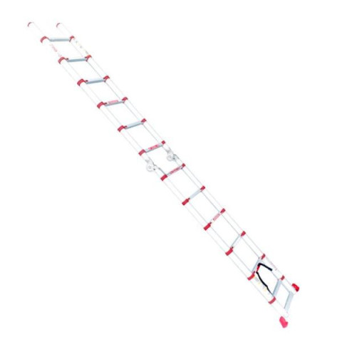 Купить Драбина алюмінієва універсальна розкладна телескопічна, 12 сход., 3,85 м, 150 кг