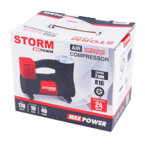 Купити Компресор автомобільний Storm Max Power 10 Атм 40 л/хв 170 Вт