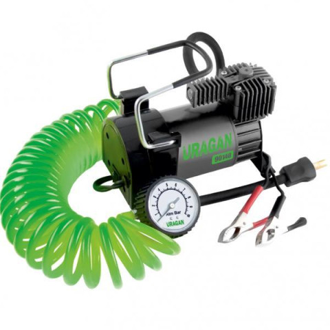 Купити Компресор автомобільний Uragan із зажимами АКБ
