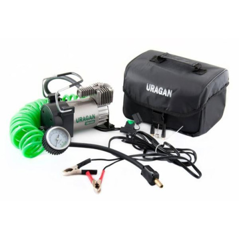 Купити Компресор автомобільний Uragan із зажимами АКБ