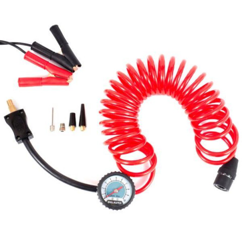 Купити Компресор автомобільний Белавто БУРАН двоциліндровий із зажимами АКБ