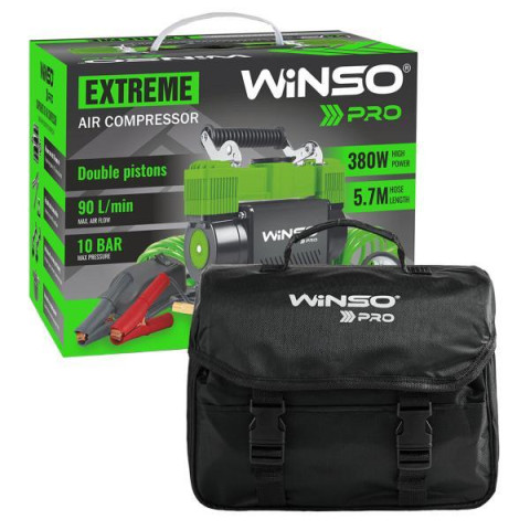 Купити Компресор автомобільний Winso Pro Extreme 12В, 10 Атм, 90 л/хв із зажимами АКБ 137000