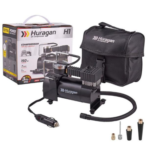 Купити Компресор автомобільний Huragan 12В, 7 Атм, 35 л/хв H0100