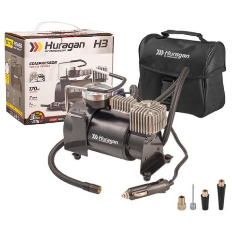Купити Компресор автомобільний Huragan 12В, 7 Атм, 37 л/хв H0300