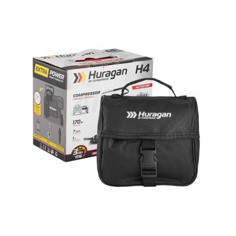Купити Компресор автомобільний Huragan з автостопом 12В, 7 Атм, 37 л/хв H0400