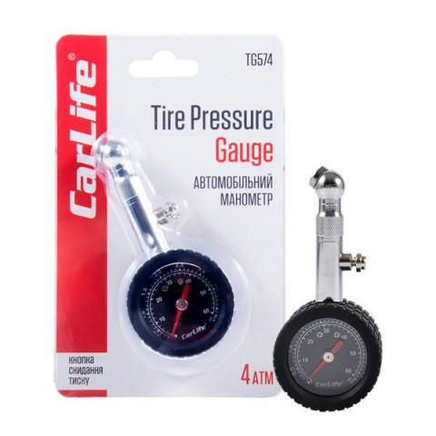 Купити Манометр автомобільний Carlife 0-110 PSI