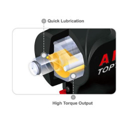 Купити Пневмогайковерт 1/2" 900 Nm 10000об/мин 1,37кг супер-короткий Super Duty TOPTUL KAAQ1665