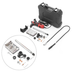 Купити Шліфмашина пряма (гравер), 170Вт, 8000-35000об/хв, 120ед, кейс, стійка, гнучкий вал, насадка для фре