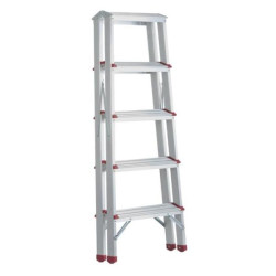 Купити Драбина алюмінієва двостороння 5 сходинок, висота 1100мм
