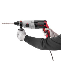 Купить Перфоратор 1000 Вт, 3.2 Дж, 0-1300 об/хв, 0-5100 уд/хв, 3 режими, металевий корпус редуктора